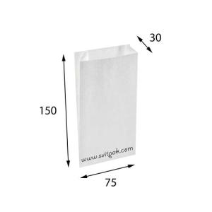 Пакет бумажный САШЕ белый 75x30x150