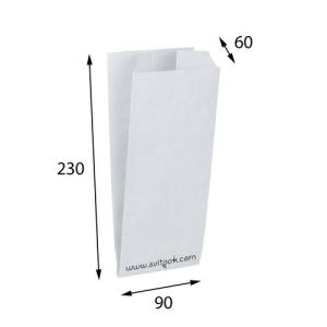 Пакет бумажный САШЕ жиростойкий 90x60x230