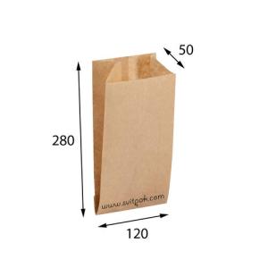 Пакет бумажный САШЕ бурый 120x50x280