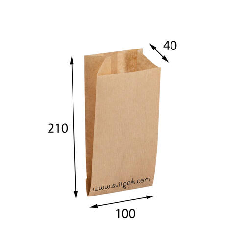 Пакет бумажный САШЕ бурый 100x40x210-1