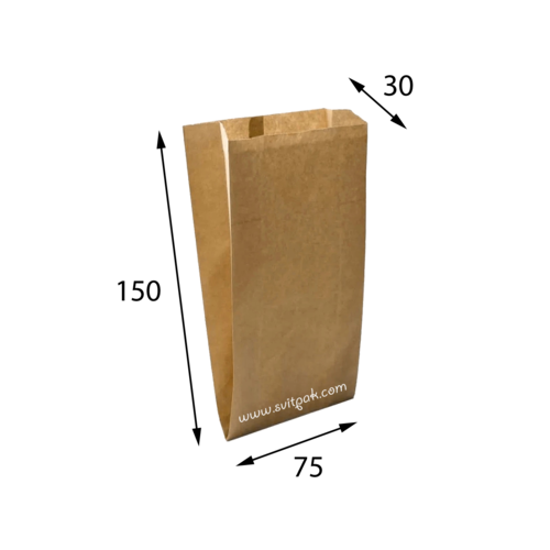 Пакет бумажный САШЕ бурый 75x30x150-1